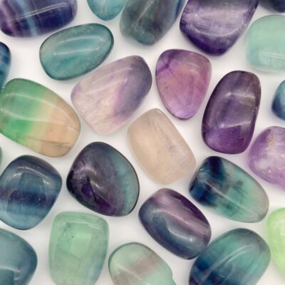 Fluorit Regnbue Lommesten