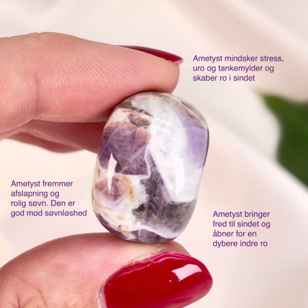 Ametyst bånd lommesten mod stress og uro