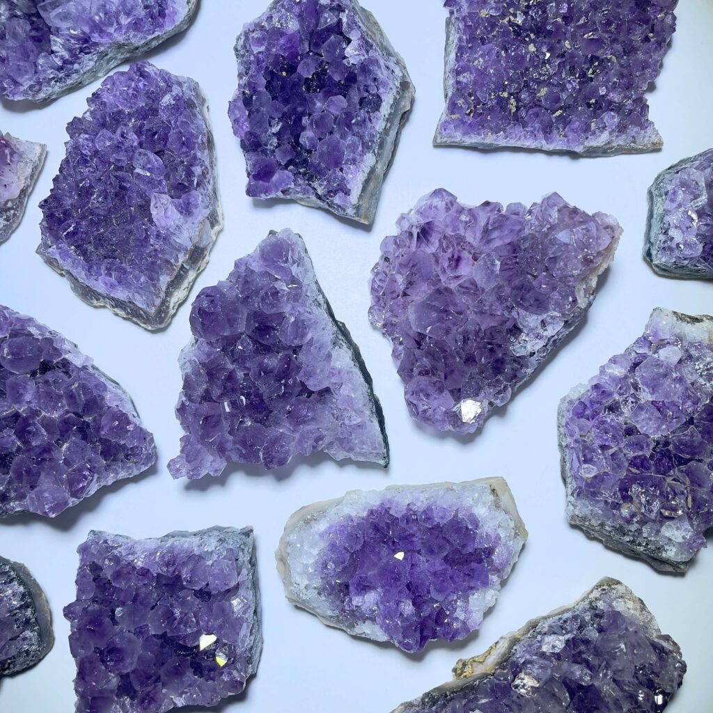 Ametyst klynge lommesten skaber kærlighed