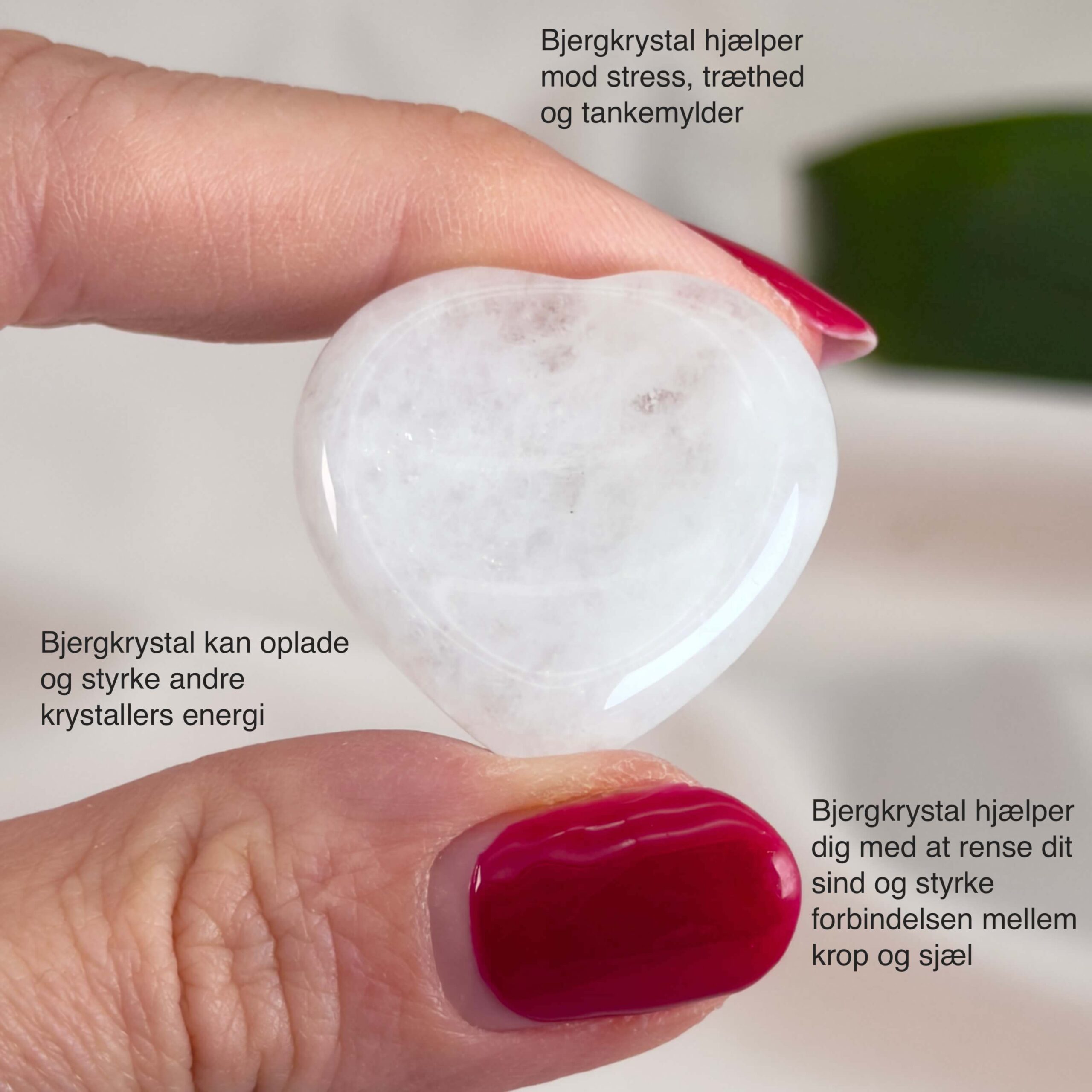 Bjergkrystal bekymringssten krystal sten hånd tags