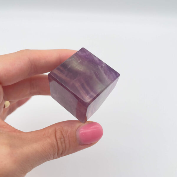 Fluorit Regnbue Kube | one-of-a-kind (Nr. 7) - Billede 4