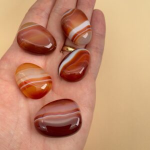 Karneol Håndpolerede Lommesten