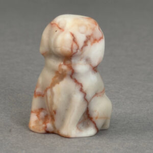 krystal hund 3 cm sten rød net jaspis