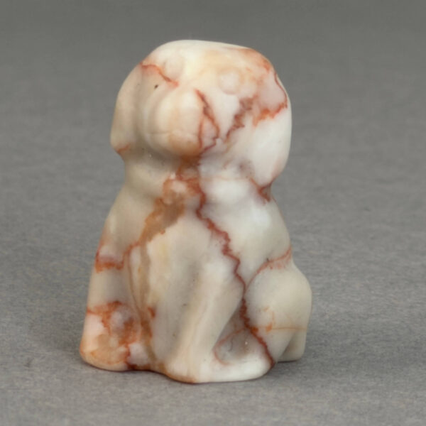 krystal hund 3 cm sten rød net jaspis