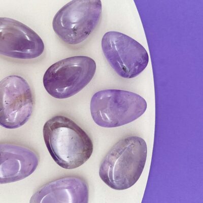 Ametyst Håndpolerede Lommesten