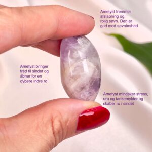 Ametyst lys lommesten mod stress og uro