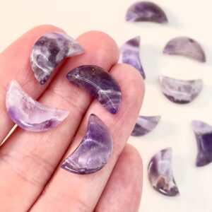 Ametyst mini måne i hånd