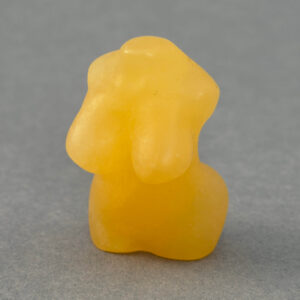 Krystal kvindekrop sten kurvet gul calsit