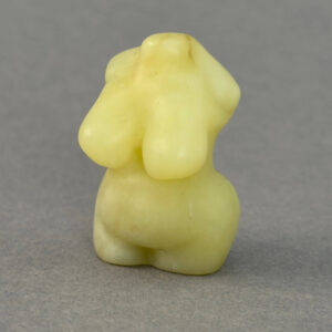 Krystal kvindekrop sten kurvet gul serpentin