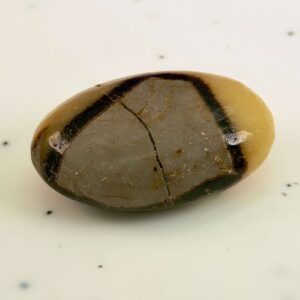 Septarie håndsten Krystal Sten på hvid baggrund