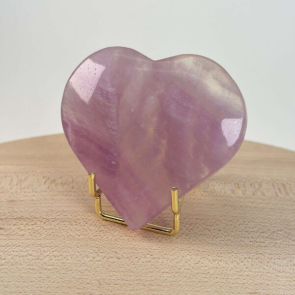 Holder til krystal hjerte og håndsten slank lille med hjerte