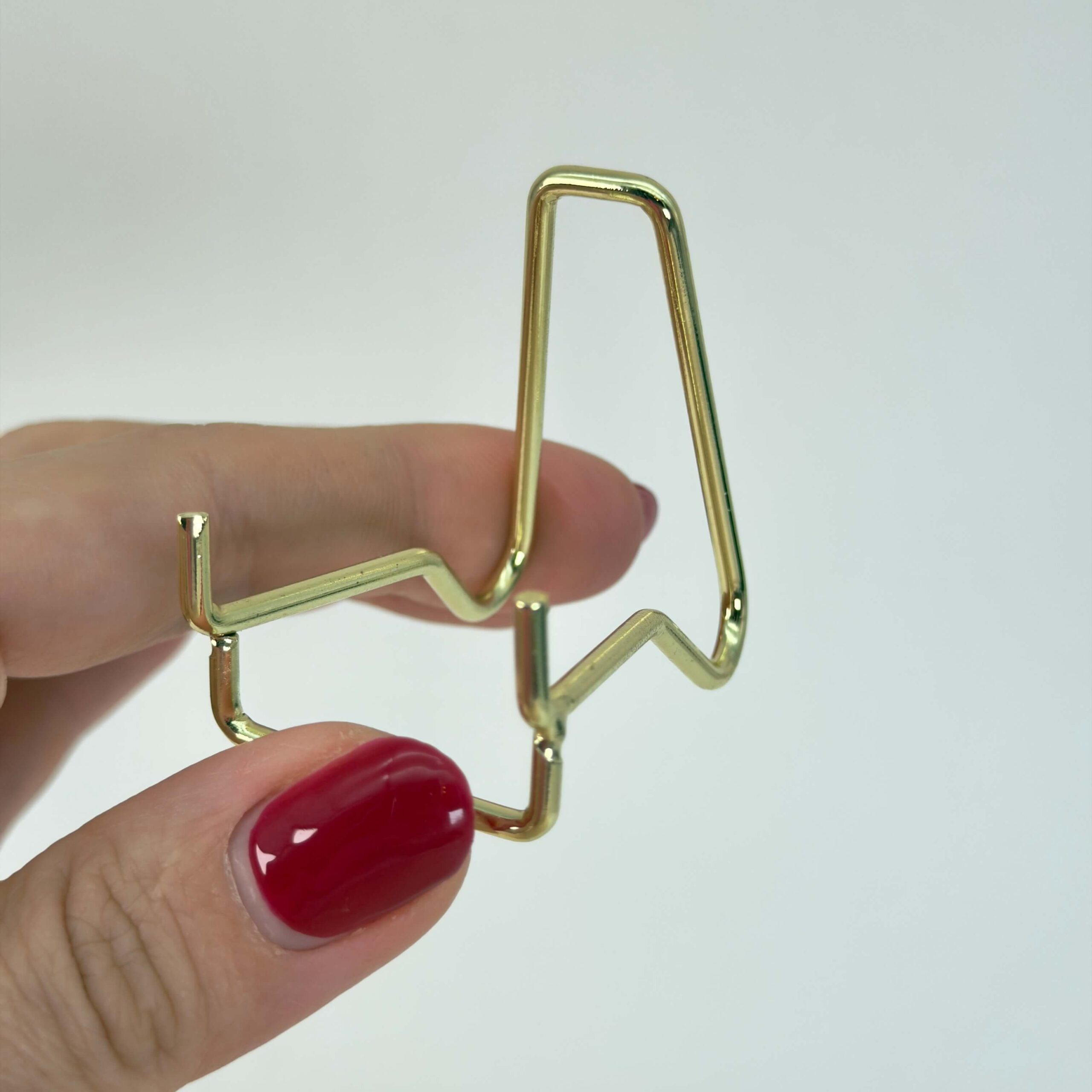 Holder til krystal hjerte og håndsten slank lille i hånd