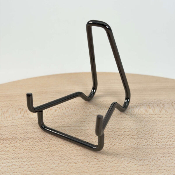 Holder til krystal hjerte og håndsten slank sort