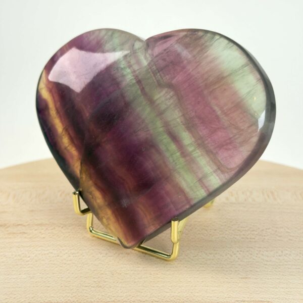 Holder til krystal hjerte og håndsten slank stor med hjerte