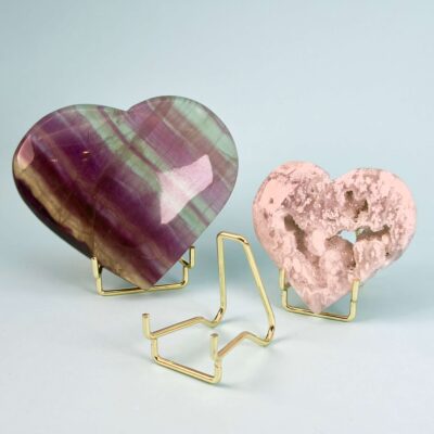 Holder til krystal hjerte og håndsten slank