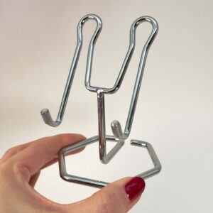 Holder til krystal hjerter og håndsten sølv hånd