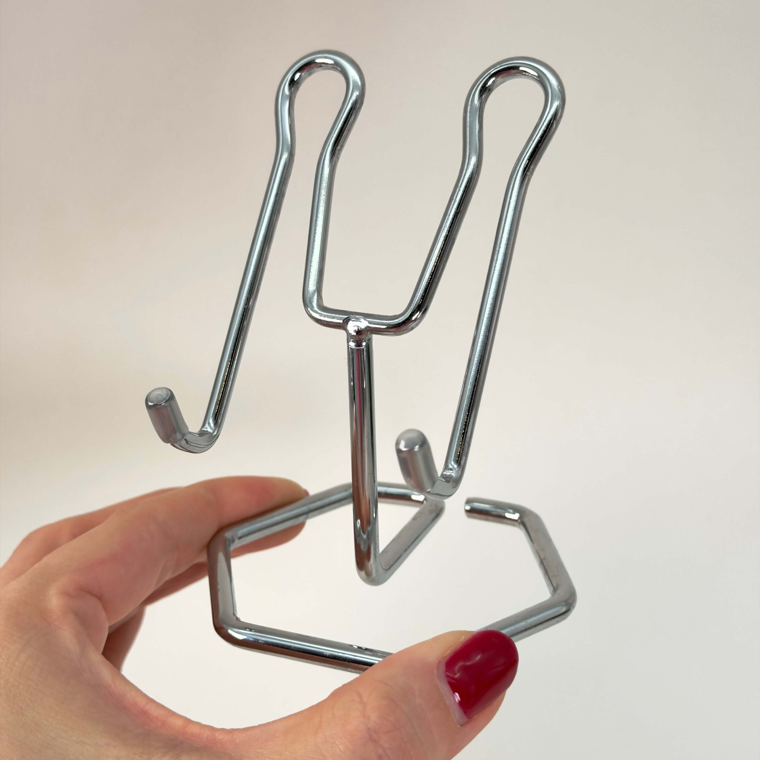 Holder til krystal hjerter og håndsten sølv hånd