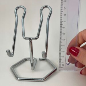 Holder til krystal hjerter og håndsten sølv lineal