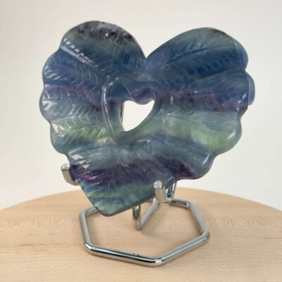 Holder til krystal hjerter og håndsten sølv med hjerte