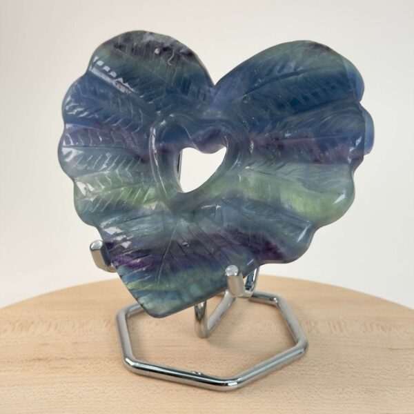 Holder til krystal hjerter og håndsten sølv med hjerte