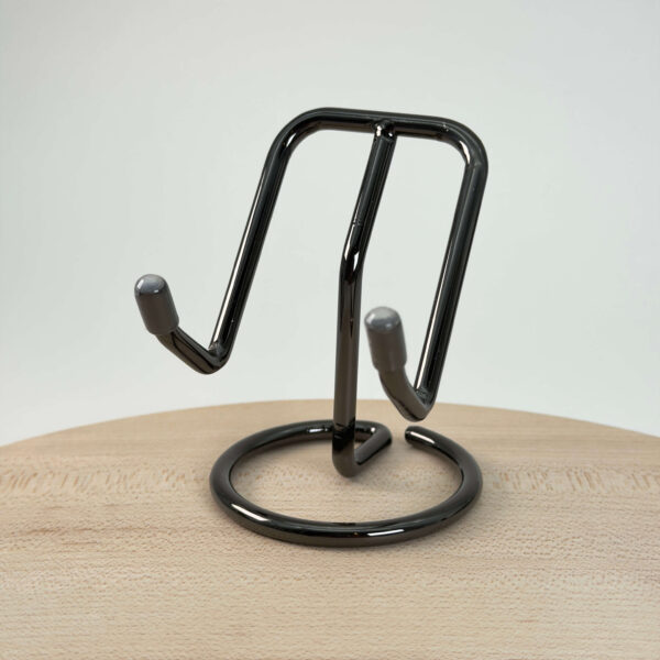 Holder til krystal hjerte og håndsten sort