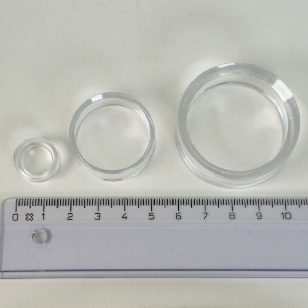 Holder til krystal kugle gennemsigtig plastik lineal