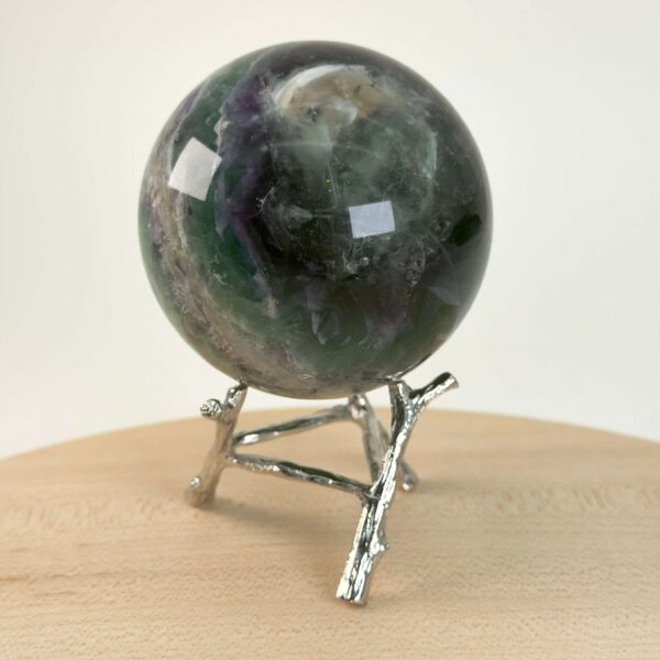 Holder til krystal kugle grenlook sølv med kugle