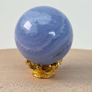 Holder til krystal kugle lille krone guld med kugle