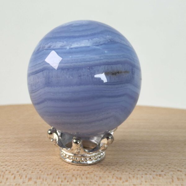 Holder til krystal kugle lille krone sølv med kugle