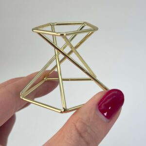 Holder til krystal kugle metal dobbelt stander hånd