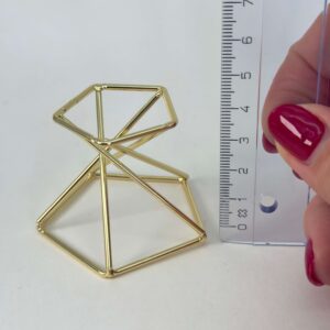 Holder til krystal kugle metal dobbelt stander lineal