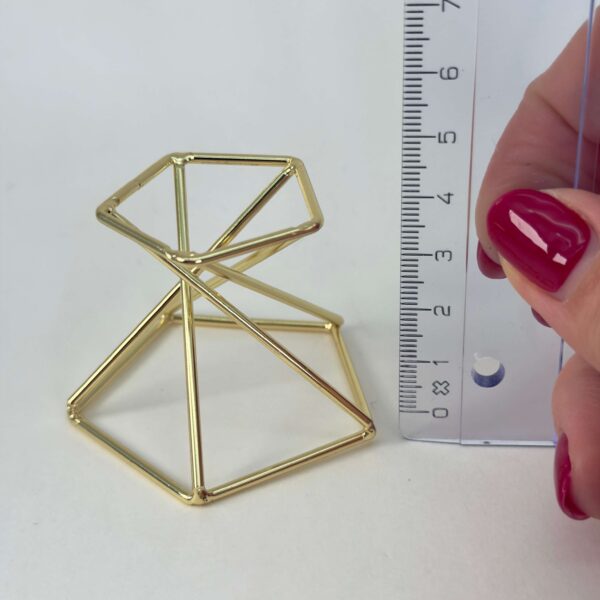 Holder til krystal kugle metal dobbelt stander lineal