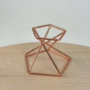 Holder til krystal kugle metal dobbelt stander messing