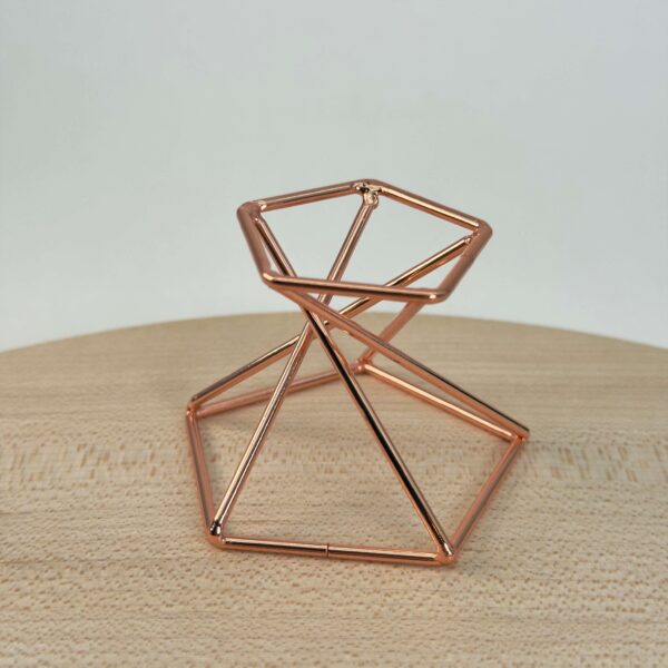 Holder til krystal kugle metal dobbelt stander messing