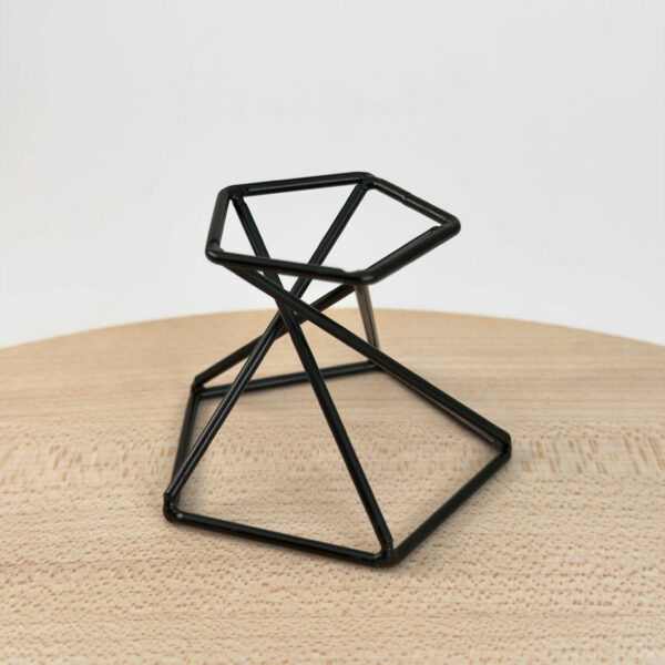 Holder til krystal kugle metal dobbelt stander sort