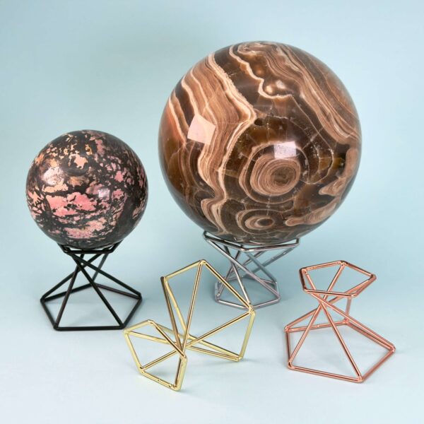 Holder til krystal kugle metal dobbelt stander