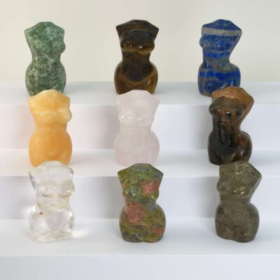 Krystal slank kvindekrop 4 cm sten oversigtsbillede