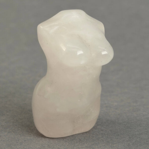 Krystal slank kvindekrop 4 cm sten rosakvarts