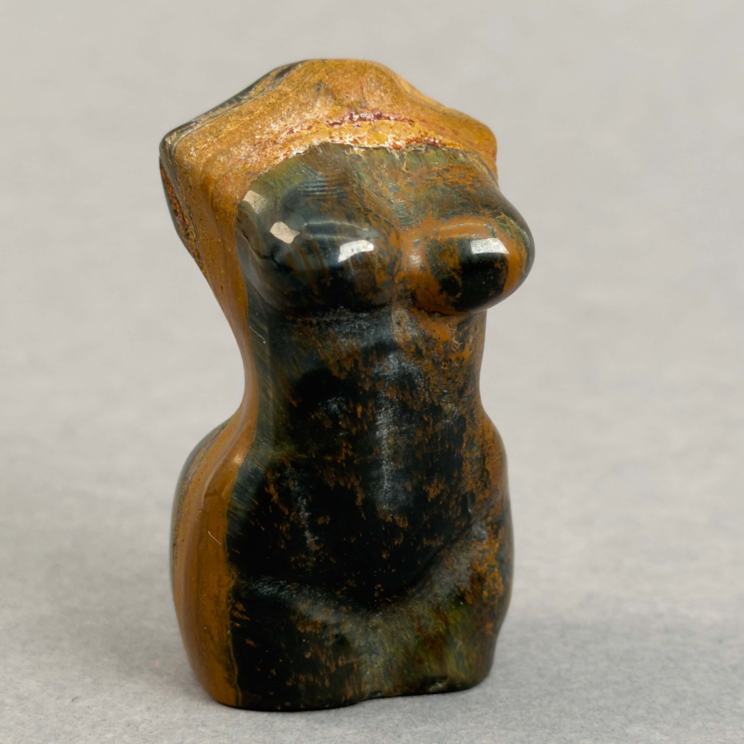 Krystal slank kvindekrop 4 cm sten tigerøje