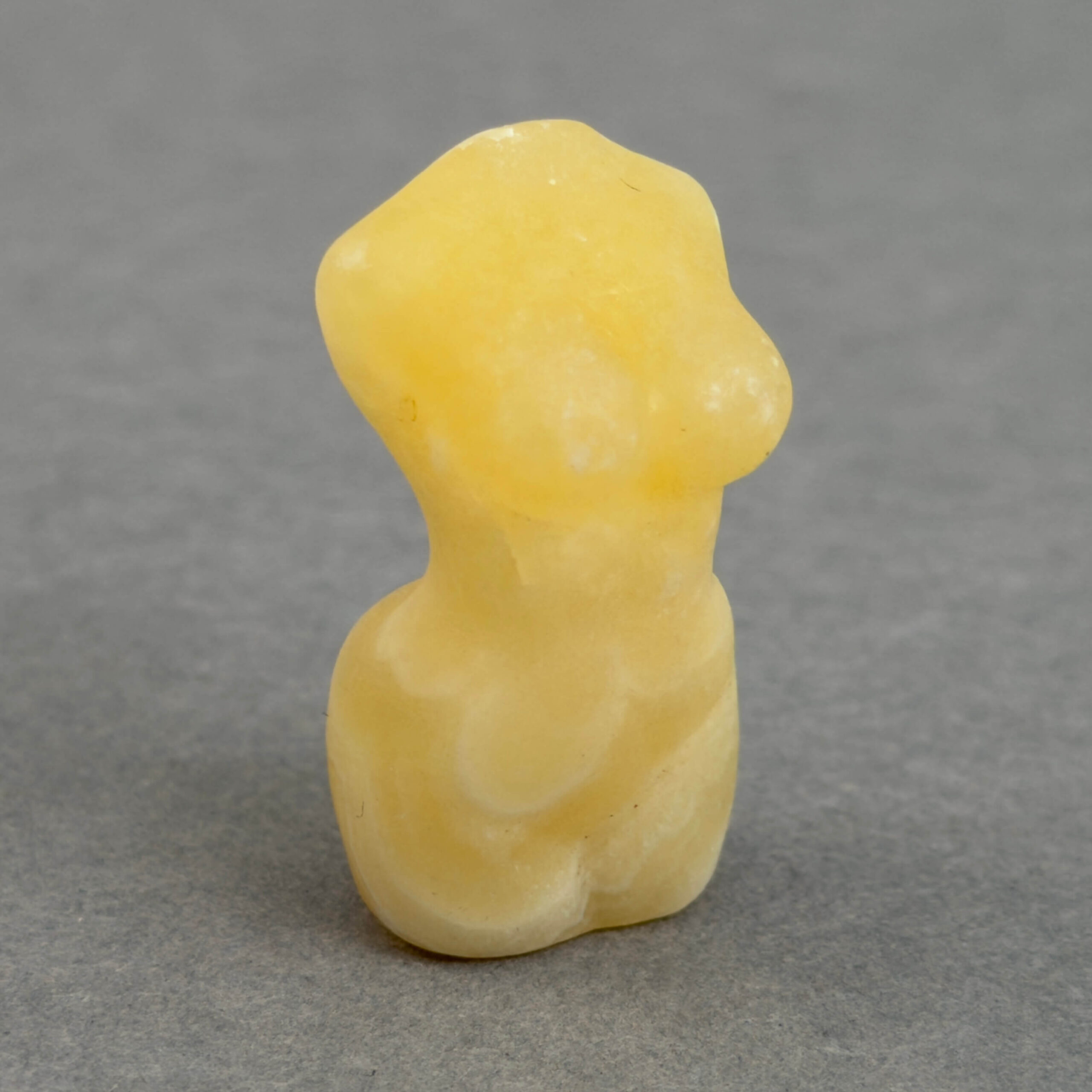 Krystal slank kvindekrop sten gul calsit