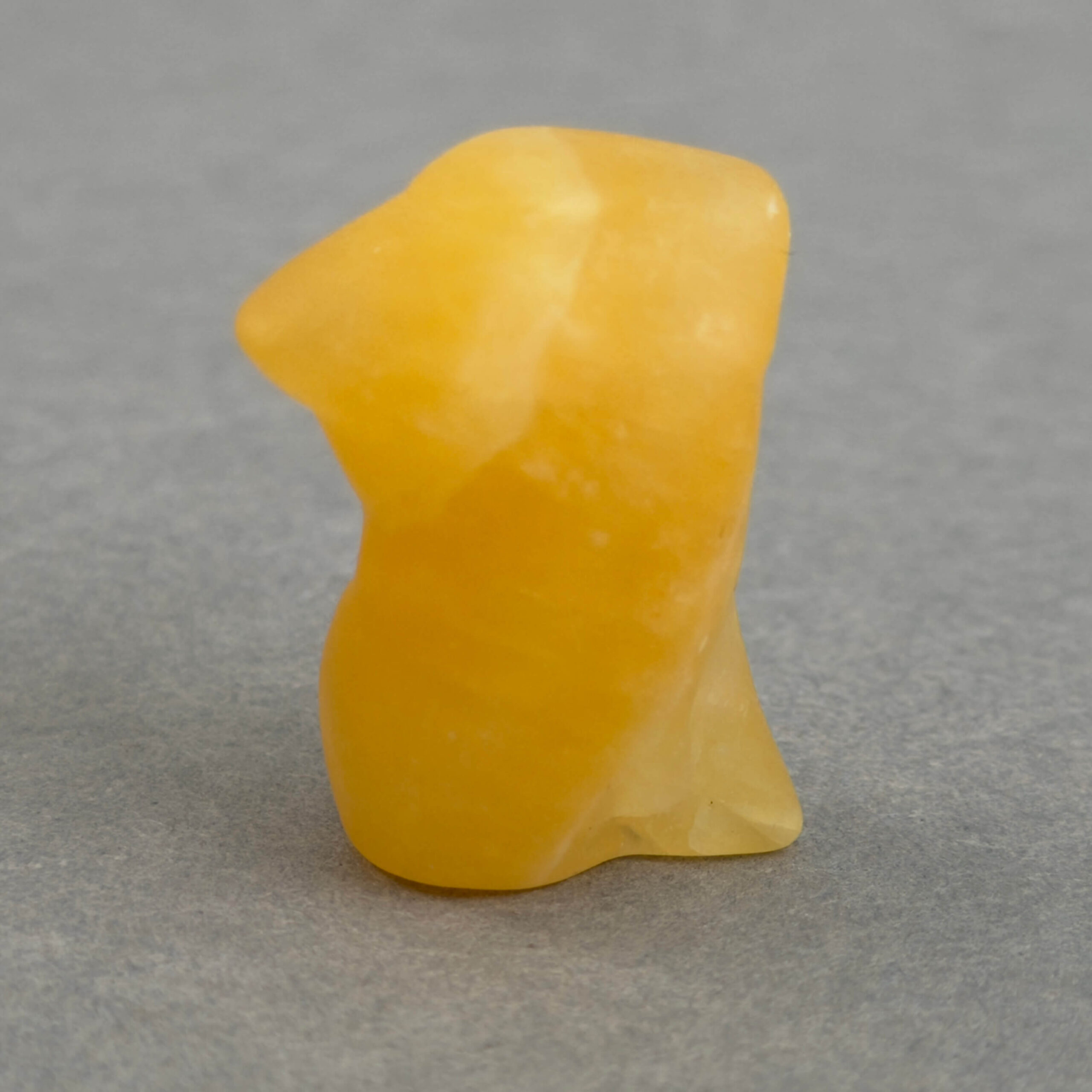 Krystal mandekrop sten gul calsit