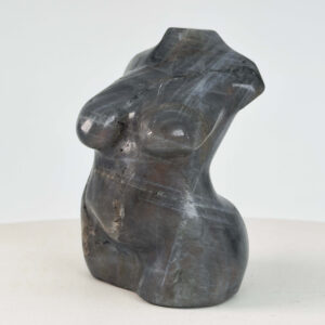 Labradorit Kvindekrop krystal sten på hvid baggrund