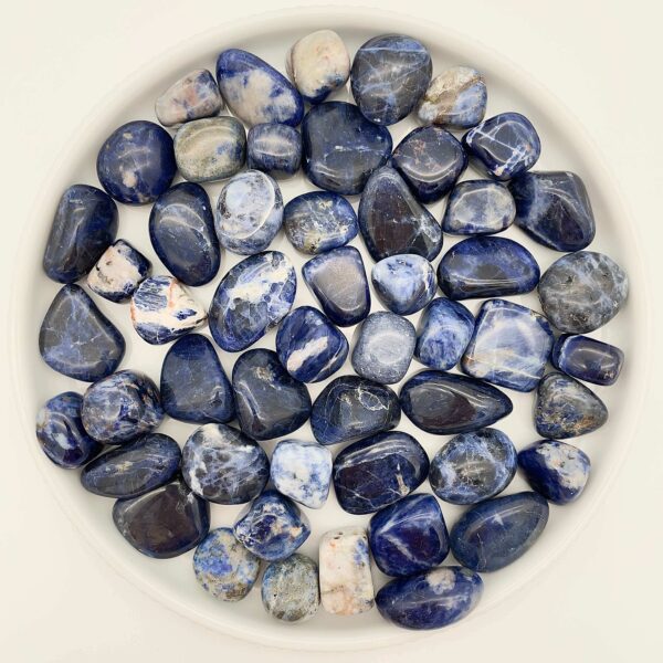 Sodalit Lommesten Krystal Sten Samling i fad