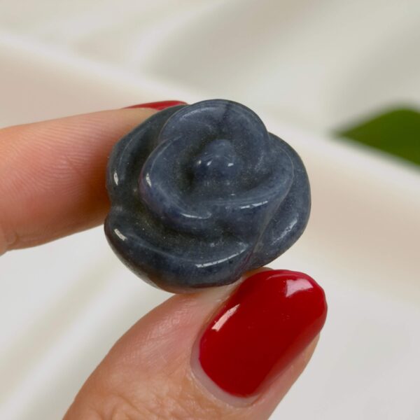 Krystal blomst 2 cm sten sodalit hånd