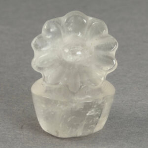 Krystal blomst i potte 3 cm bjergkrystal