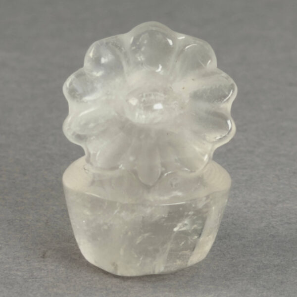 Krystal blomst i potte 3 cm bjergkrystal