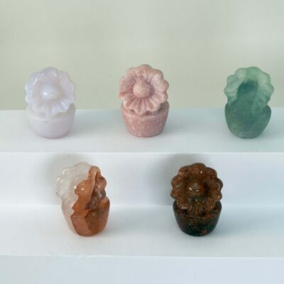 Krystal blomst i potte 3 cm oversigtsbillede