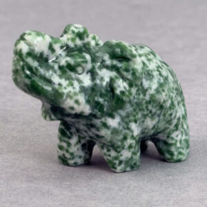 Krystal elefant 3 cm sten agat træ