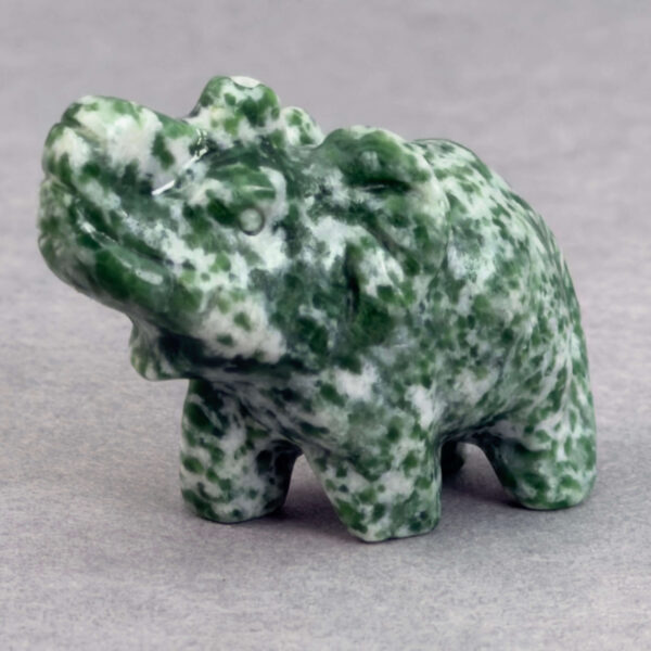 Krystal elefant 3 cm sten agat træ