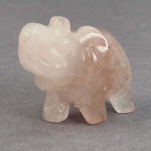 Krystal elefant 3 cm sten golden healer